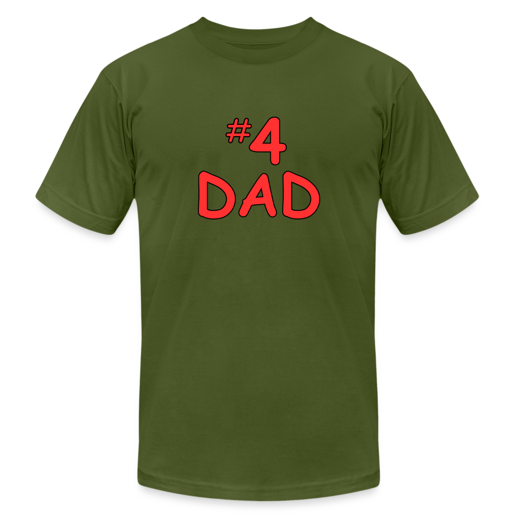 #4 DAD - Unisex Jersey T-Shirt by Bella + Canvas - olive