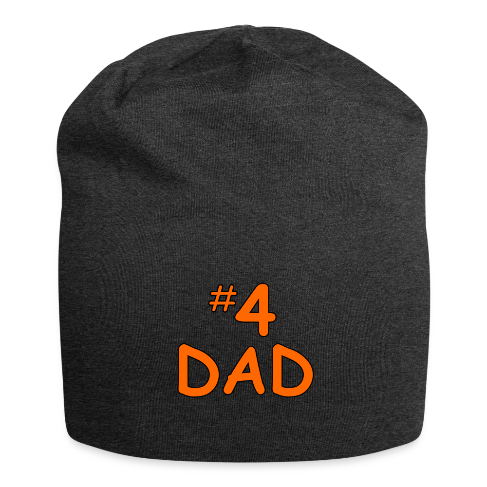 #4 DAD - Jersey Beanie - charcoal grey
