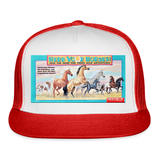 Trucker Hat - Herd Your Horses - white/red
