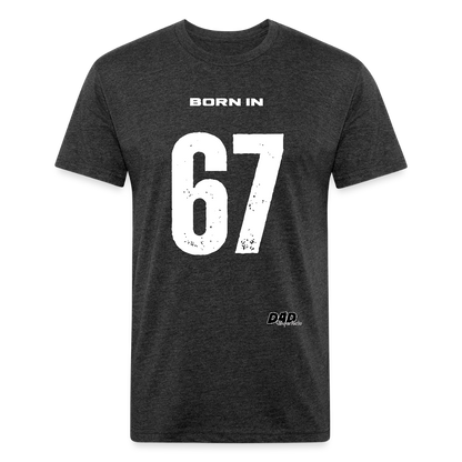 Dad Imperfecto - Born in 67 - Fitted Cotton/Poly T-Shirt by Next Level - heather black