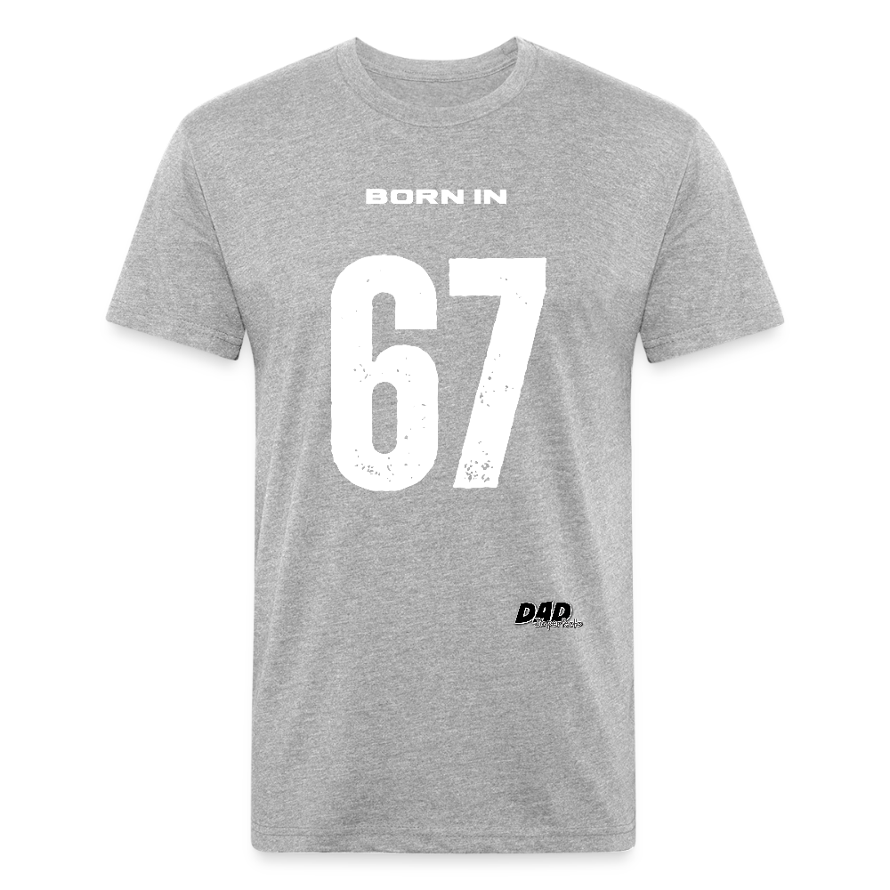 Dad Imperfecto - Born in 67 - Fitted Cotton/Poly T-Shirt by Next Level - heather gray
