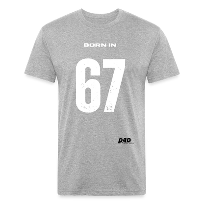 Dad Imperfecto - Born in 67 - Fitted Cotton/Poly T-Shirt by Next Level - heather gray