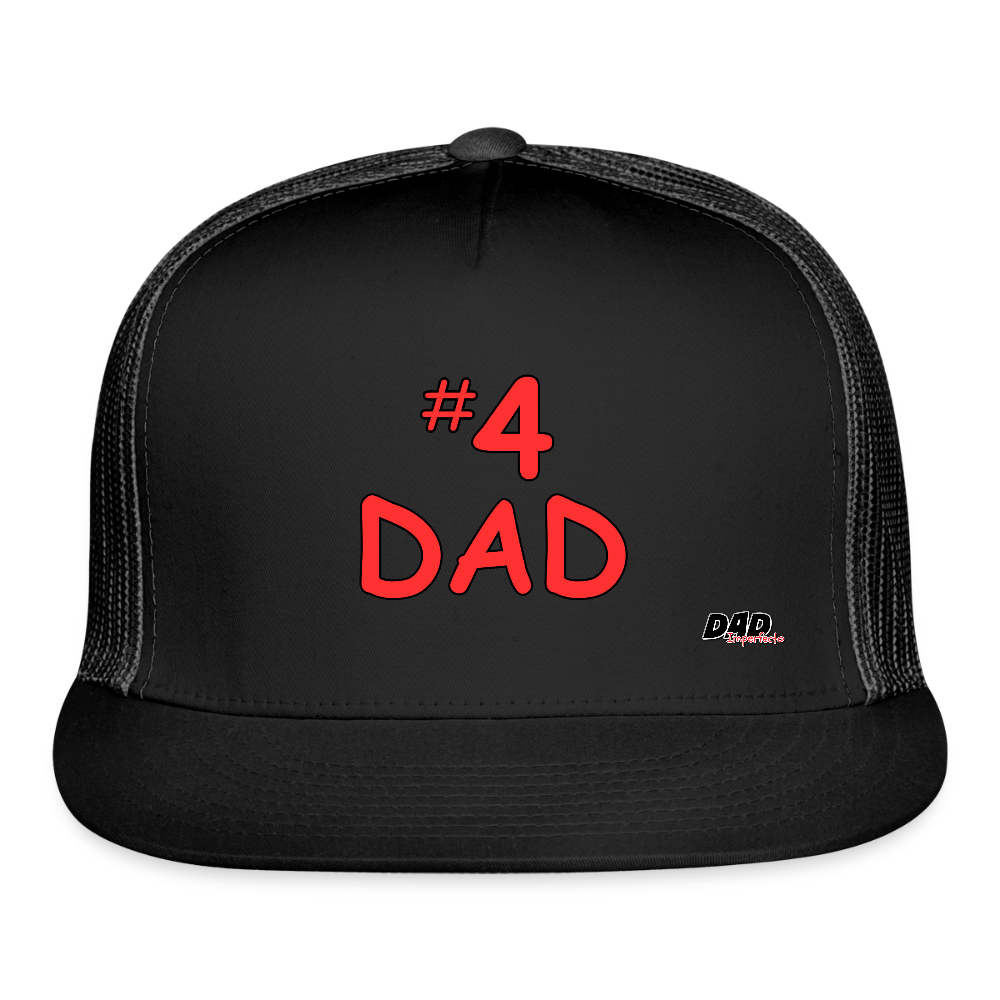 #4 DAD - Trucker Hat - black/black