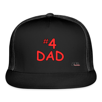 #4 DAD - Trucker Hat - black/black