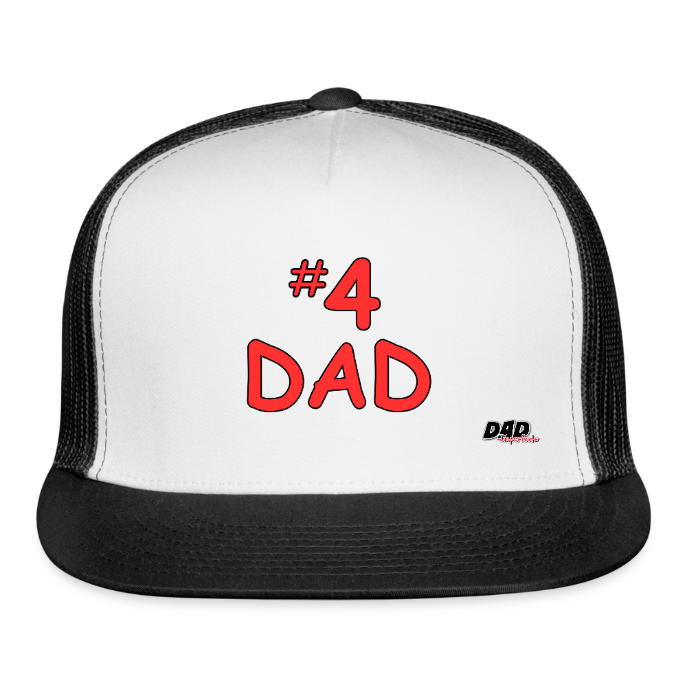 #4 DAD - Trucker Hat - white/black