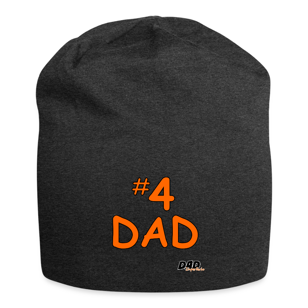 #4 DAD - Jersey Beanie - charcoal grey