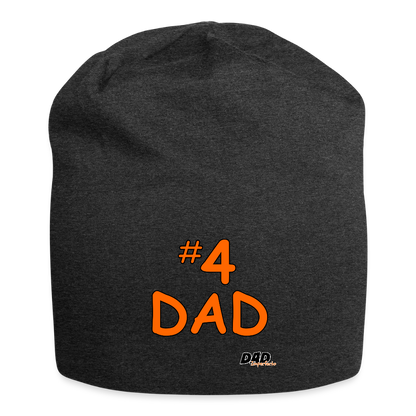 #4 DAD - Jersey Beanie - charcoal grey