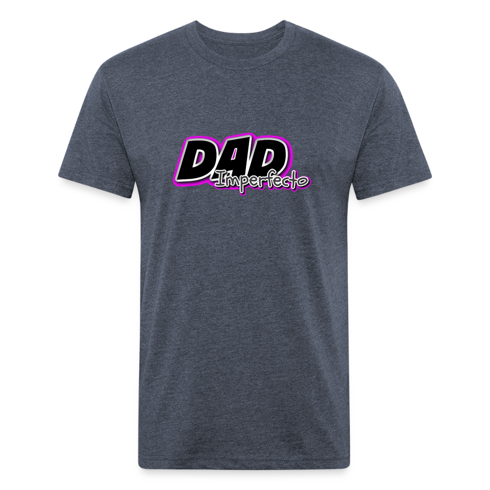 Dad Imperfecto - Fitted Cotton/Poly T-Shirt by Next Level - heather navy