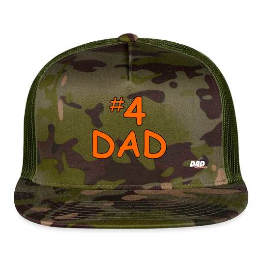 #4 DAD - Trucker Hat- Camo - MultiCam\green