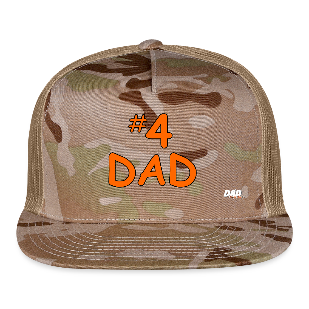 #4 DAD - Trucker Hat- Camo - MultiCam\tan