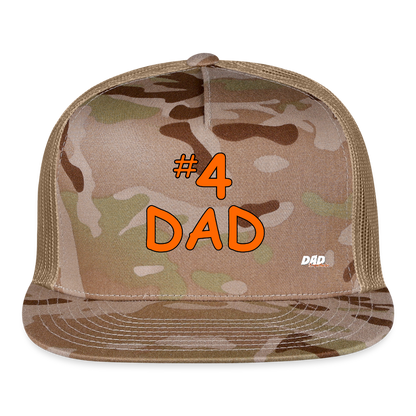 #4 DAD - Trucker Hat- Camo - MultiCam\tan