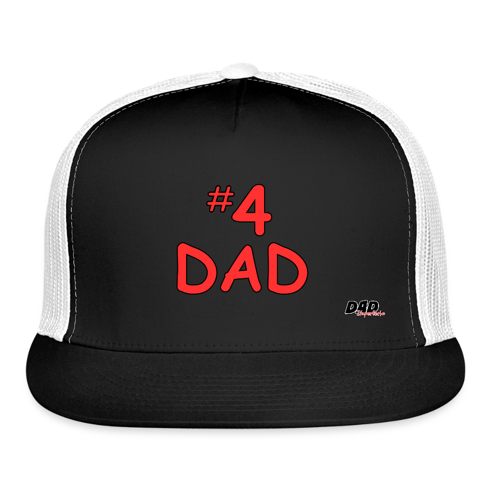 #4 DAD - Trucker Hat - black/white
