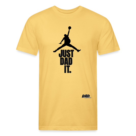 JUST DAD IT - VERTICAL PRINT - Fitted Cotton/Poly T-Shirt by Next Level - pastel yellow