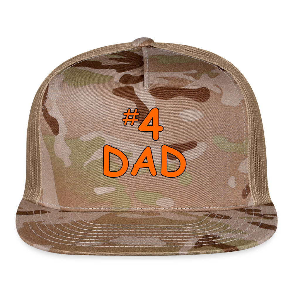 #4 DAD - Trucker Hat- Camo - MultiCam\tan