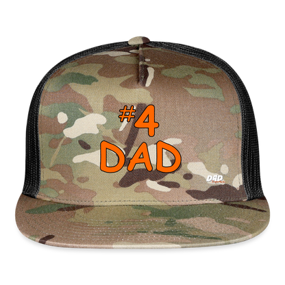 #4 DAD - Trucker Hat- Camo - MultiCam\black