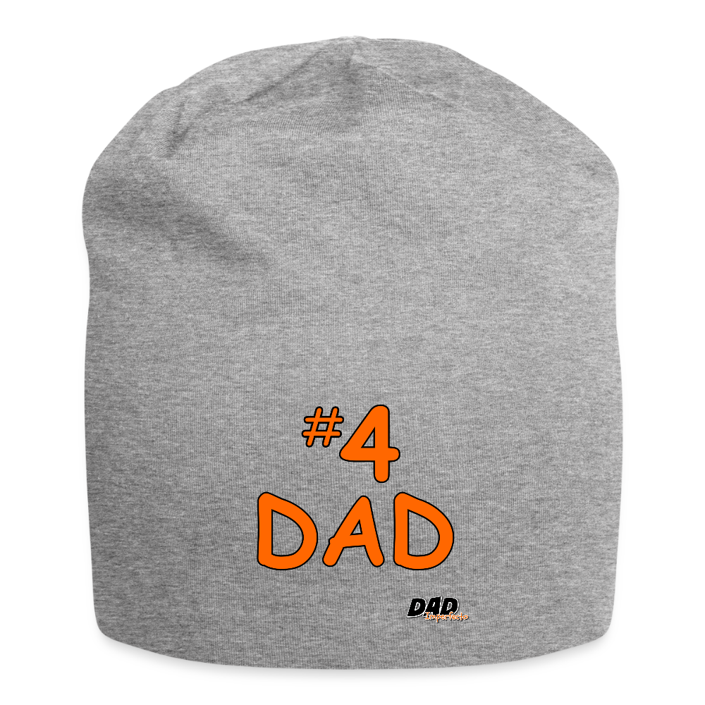 #4 DAD - Jersey Beanie - heather gray