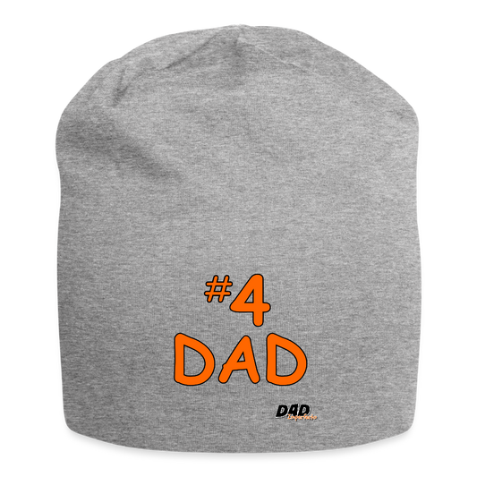 #4 DAD - Jersey Beanie - heather gray