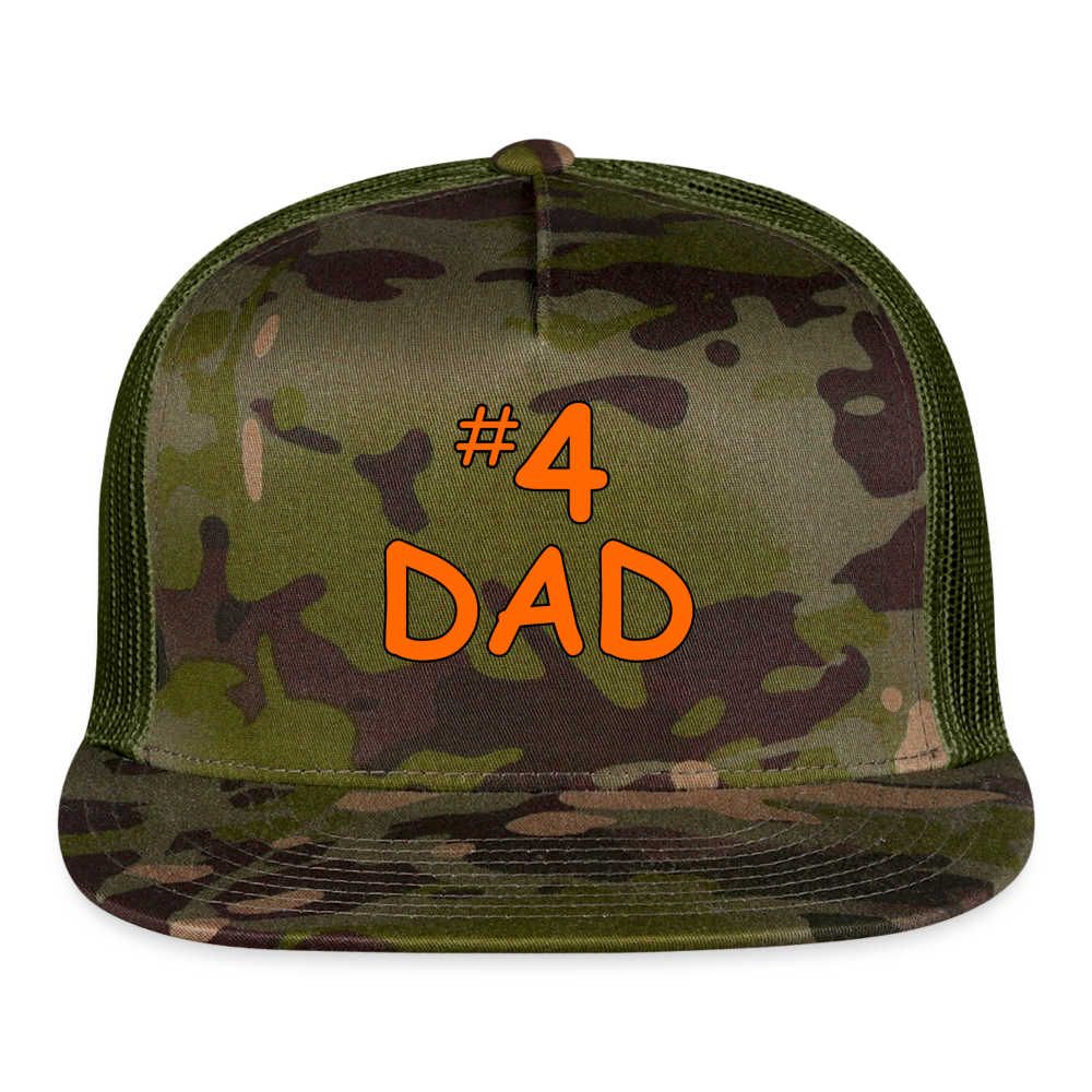#4 DAD - Trucker Hat- Camo - MultiCam\green