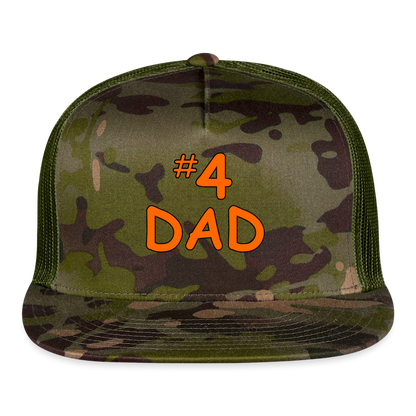 #4 DAD - Trucker Hat- Camo - MultiCam\green